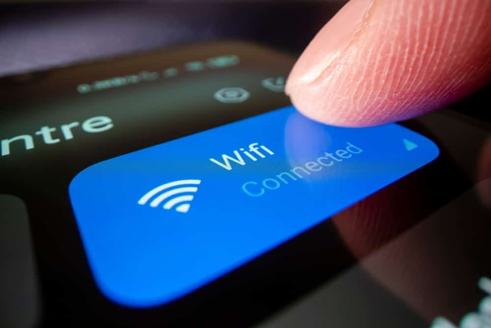 close-up shots of connecting to WiFi